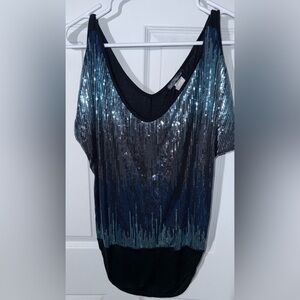 Sequin Ombre Tunic Top